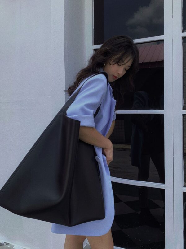 Genuine Leather Korean Tote Bag - Large & Stylish